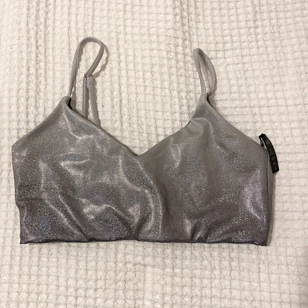 Beach Riot Georgia Top in Hologram Stardust - NWT